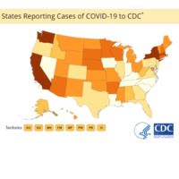 COVID19 coronavirus cases based on CDC