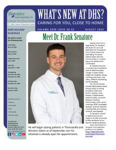 Special edition newsletter announcing Dr. Senatore to Thomasville and Winston-Salem.