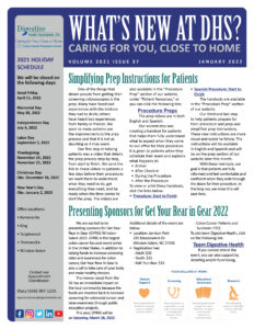 January 2022 newsletter for digestive health specialists about our simplified prep instructions and GYRIG 2022
