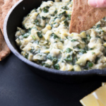 Vegan spinach and artichoke dip for people with lactose intolerance